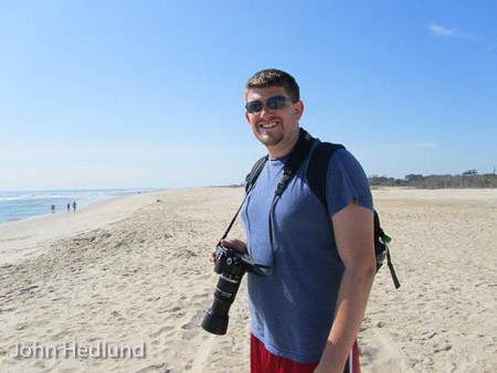 John Hedlund Shooting on the beach