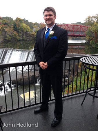 John Hedlund Wedding Tux Waterfall